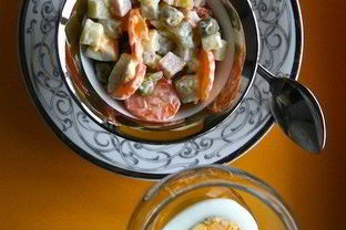 Оливье с вареной колбасой