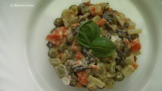 Постный салат Оливье