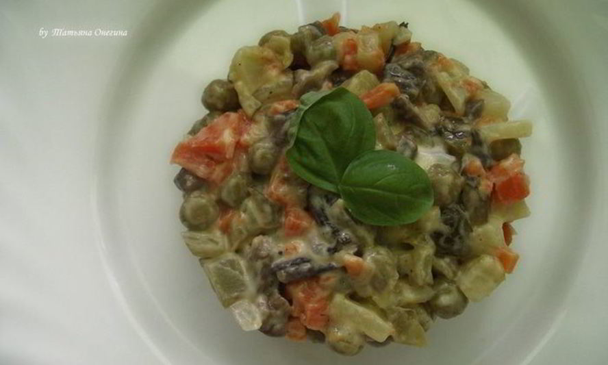 Рецепт постный салат оливье