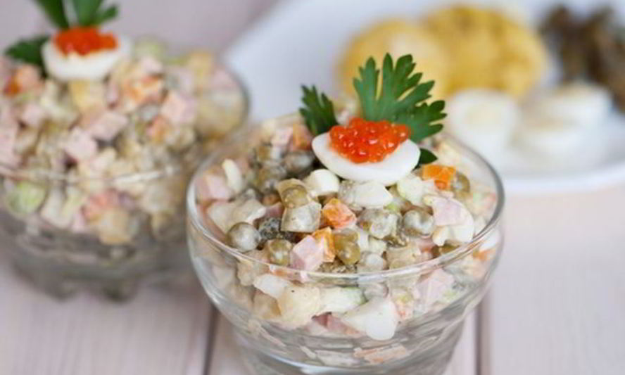 Рецепт салат оливье без картофеля