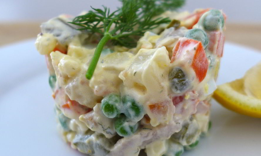 Рецепт салат оливье классический с курицей