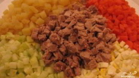 салат оливье с индейкой