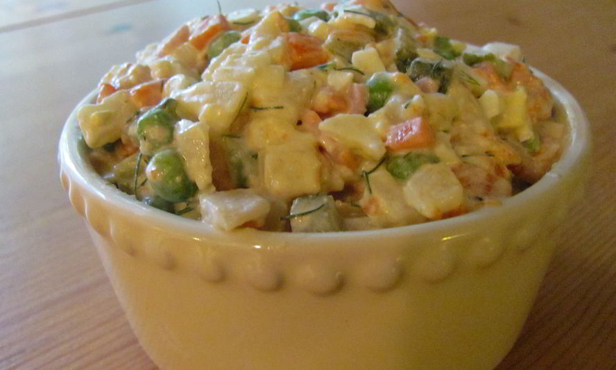 Рецепт салат оливье с курицей