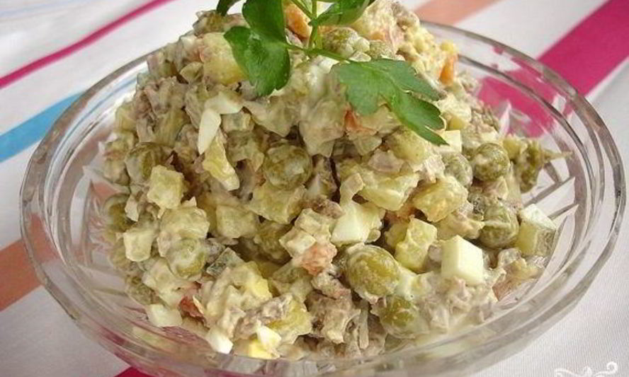 Рецепт салат оливье с мясом