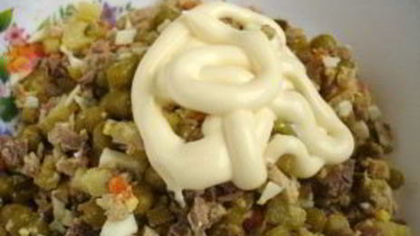 салат оливье с мясом