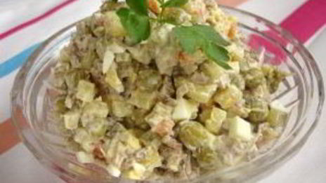 салат оливье с мясом