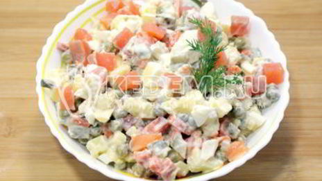 салат оливье с семгой