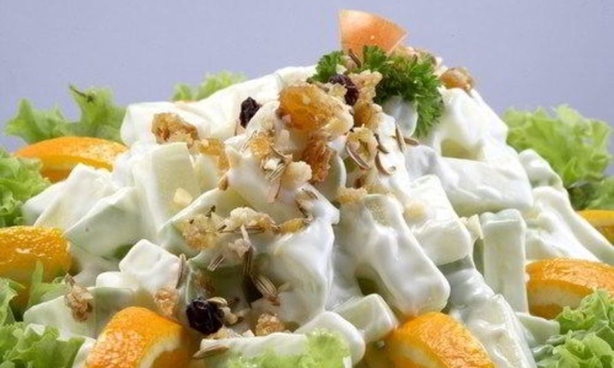 Рецепт салат оливье с ветчиной и ананасом