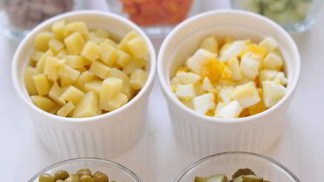 салат оливье с языком