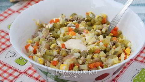 салат оливье со свининой
