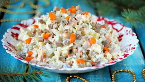 салат оливье со свиным языком