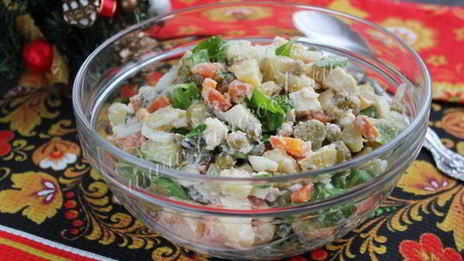 салат оливье вегетарианский