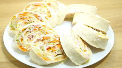 закуска оливье-рулет