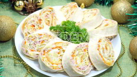 закуска оливье-рулет