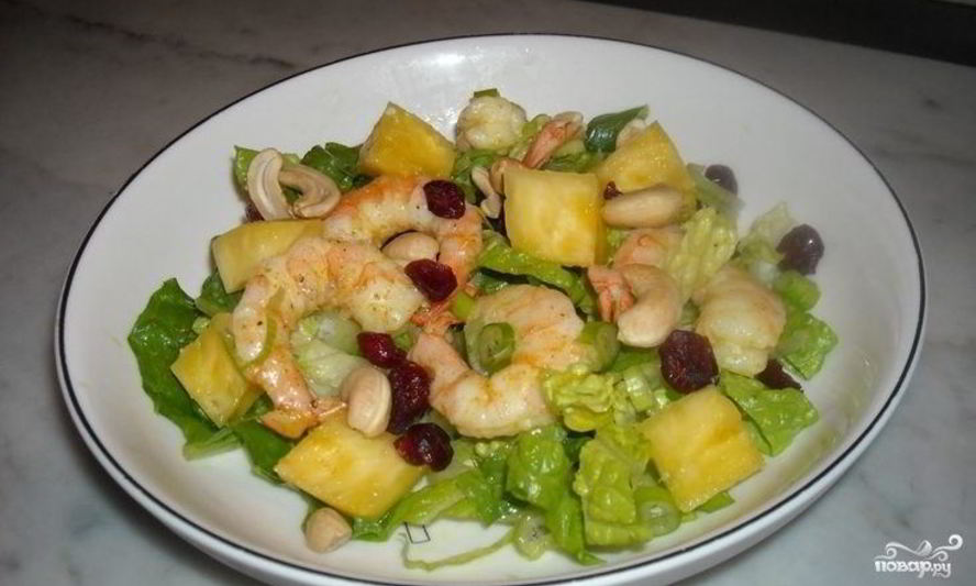 Рецепт простой салат с ананасами