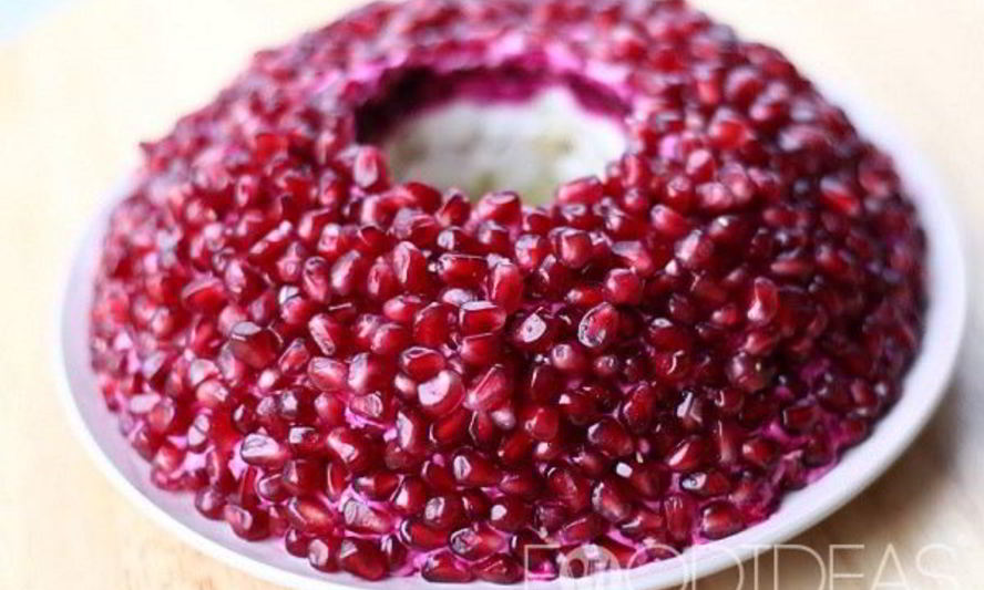 Рецепт салат гранатовый браслет с говядиной