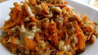 Салат из чечевицы с морковью