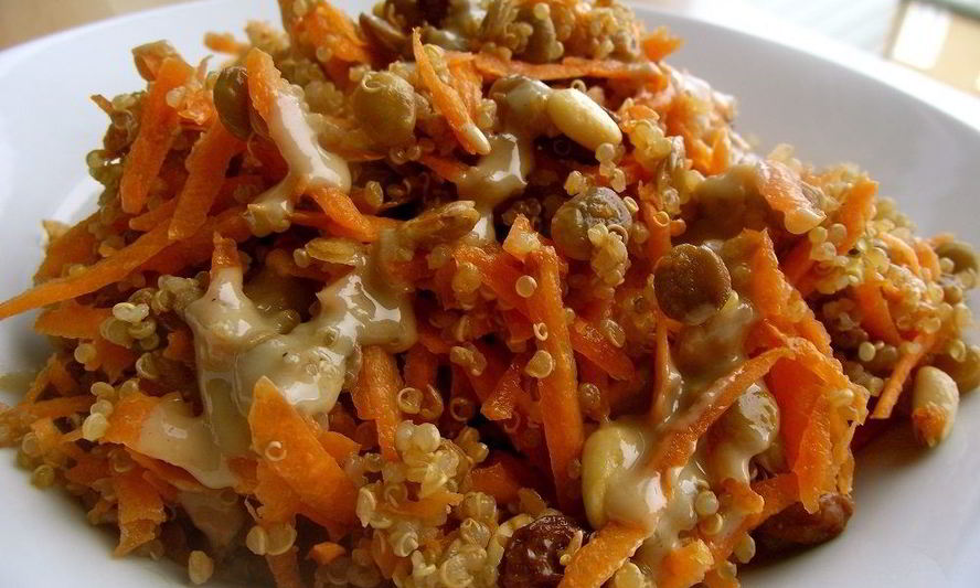 Рецепт салат из чечевицы с морковью