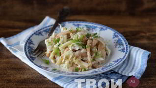 Салат из фасоли с курицей