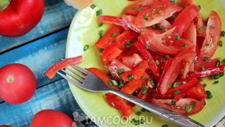 Салат из перца и помидоров