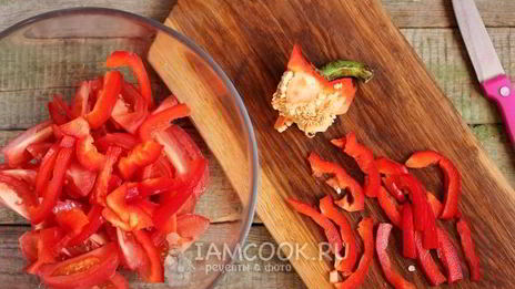 салат из перца и помидоров