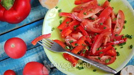 салат из перца и помидоров
