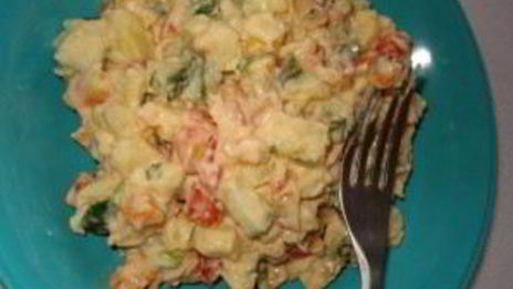 салат из угря и раков