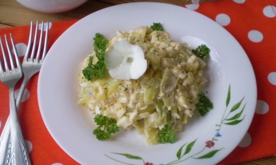 Рецепт салат из зеленой фасоли с яйцами