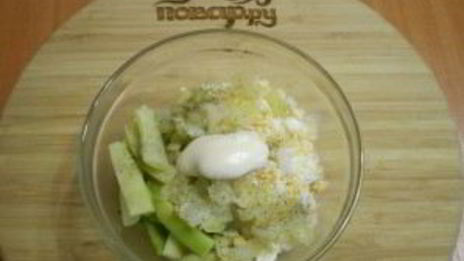 салат из зеленой фасоли с яйцами