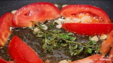 салат из жареных помидоров