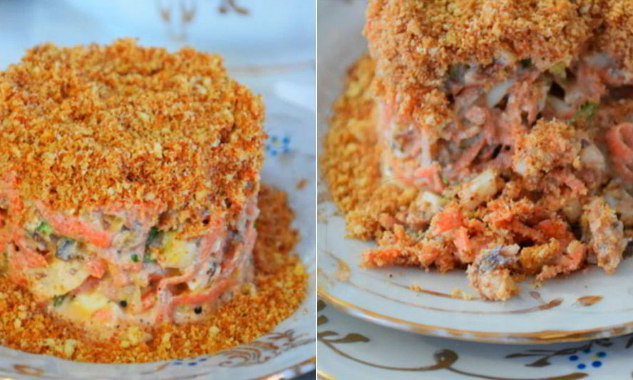 Рецепт салат крошка