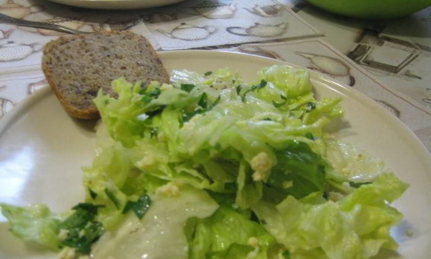 Рецепт французский зеленый салат мимоза