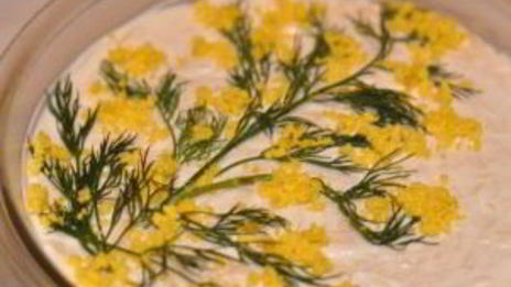 мимоза с маслом и сыром