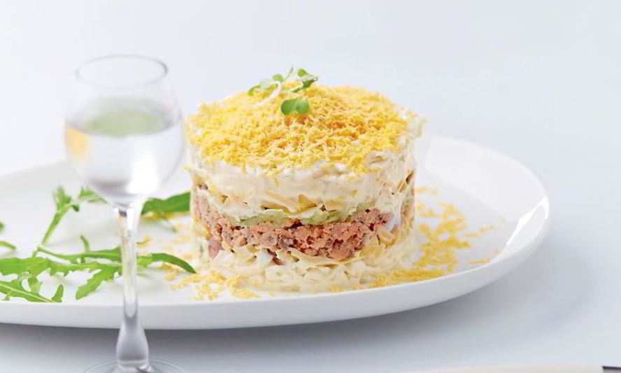 Рецепт оригинальный салат мимоза