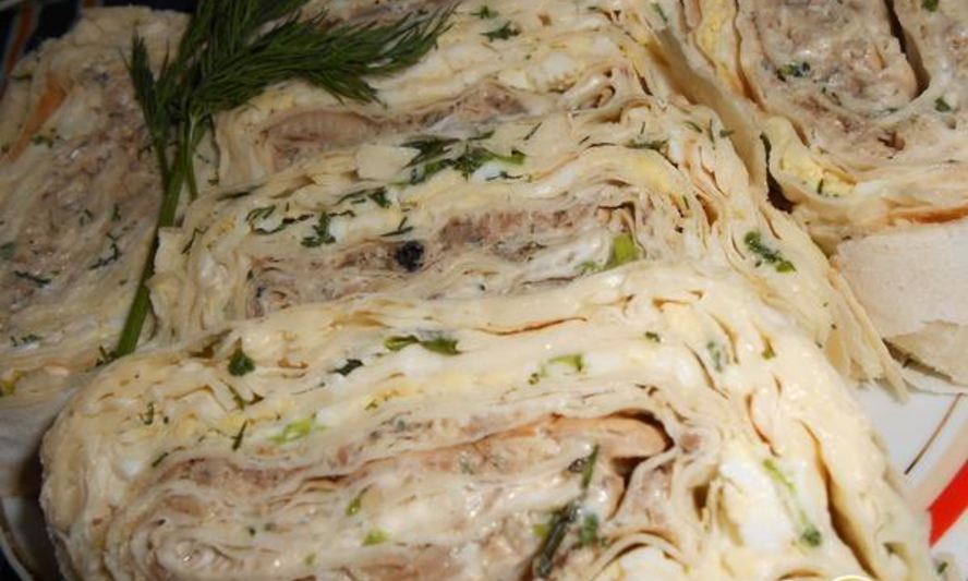 Рецепт рулет из лаваша мимоза