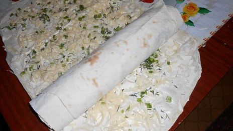 рулет из лаваша мимоза