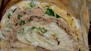 Рулет из тонкого лаваша Мимоза