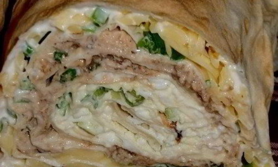 Рецепт рулет из тонкого лаваша мимоза