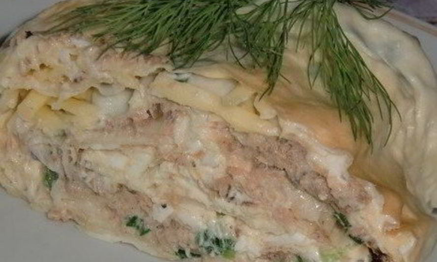 Рецепт рулет мимоза в лаваше