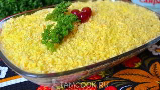 Салат Мимоза без картошки и моркови