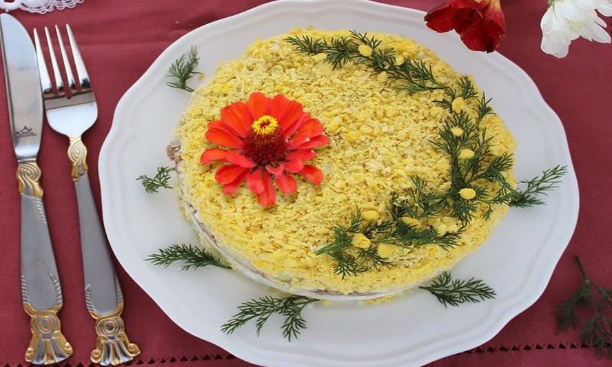 Рецепт салат мимоза классический с маслом