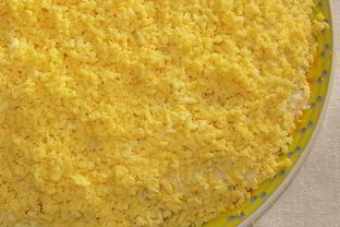 Салат Мимоза с картофелем и сайрой