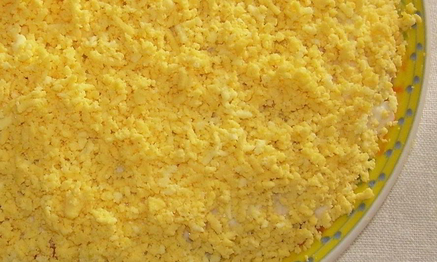 Рецепт салат мимоза с картофелем и сайрой