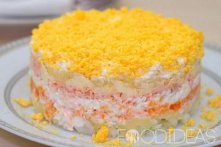 Салат Мимоза с картошкой