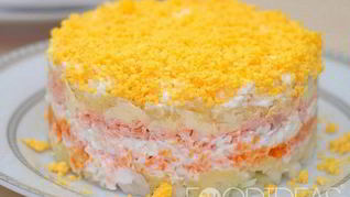 Салат Мимоза с картошкой