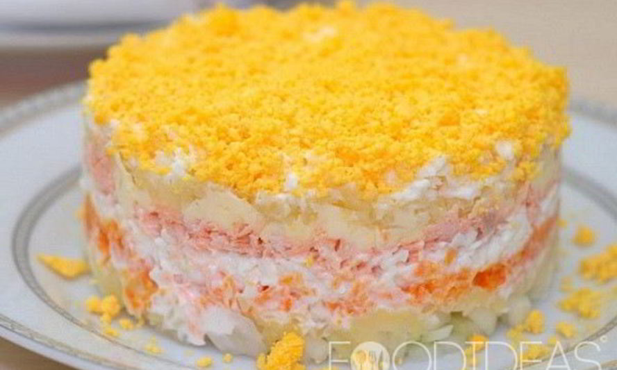 Рецепт салат мимоза с картошкой