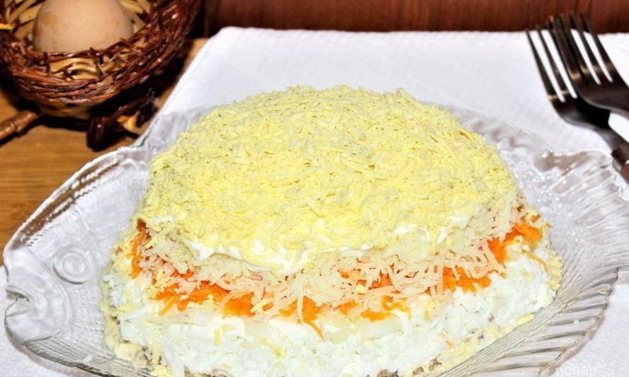 Рецепт салат мимоза с маслом