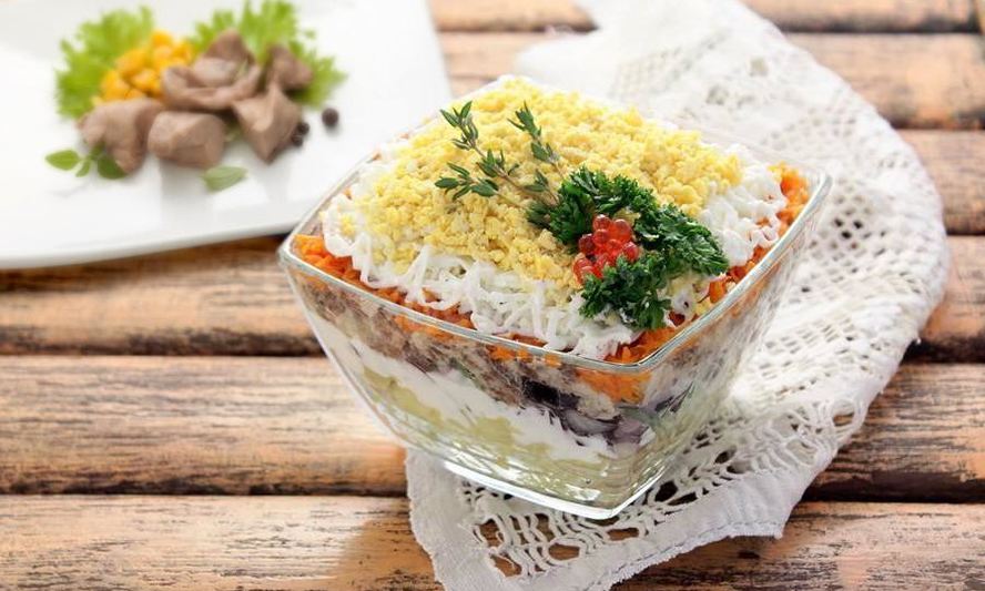 Рецепт салат мимоза с печенью трески классический