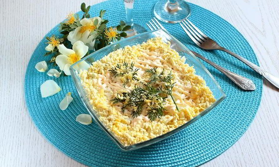 Рецепт салат мимоза с сайрой классический