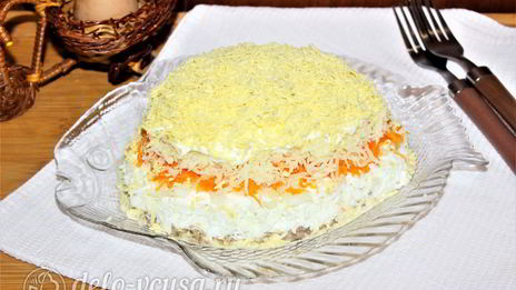 салат мимоза с сардиной